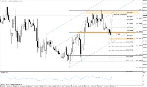 Analiza techniczna, NZDUSD, H4, 12.01.2014