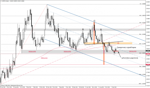 Analiza techniczna, USDPLN, W1, 11.01.2014