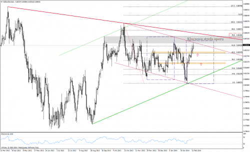Analiza techniczna, NZDUSD, D1, 14.02.2014