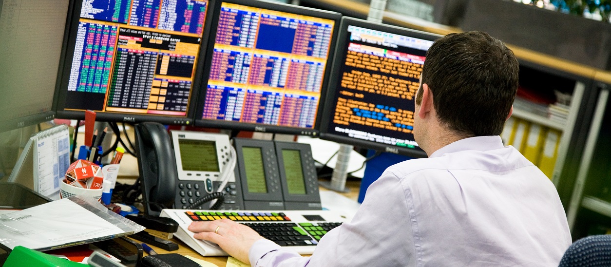 Man In Trading Office